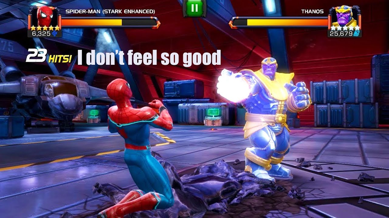 Marvel Contest of Champions: Spider-Man (Stark Enhanced) Vs Thanos