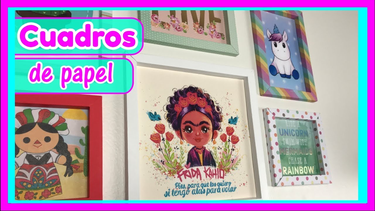 DIY COMO HACER CUADROS DE PAPEL DECORATIVOS | CREATIVA OFFICIAL  🎨❤️