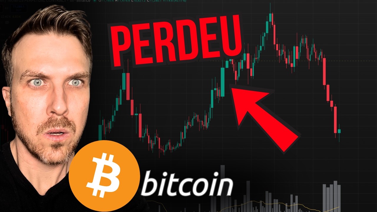 🔴 MERCADO EM PÂNICO? BITCOIN CAI PARA $71K APÓS PERDA DE SUPORTE!