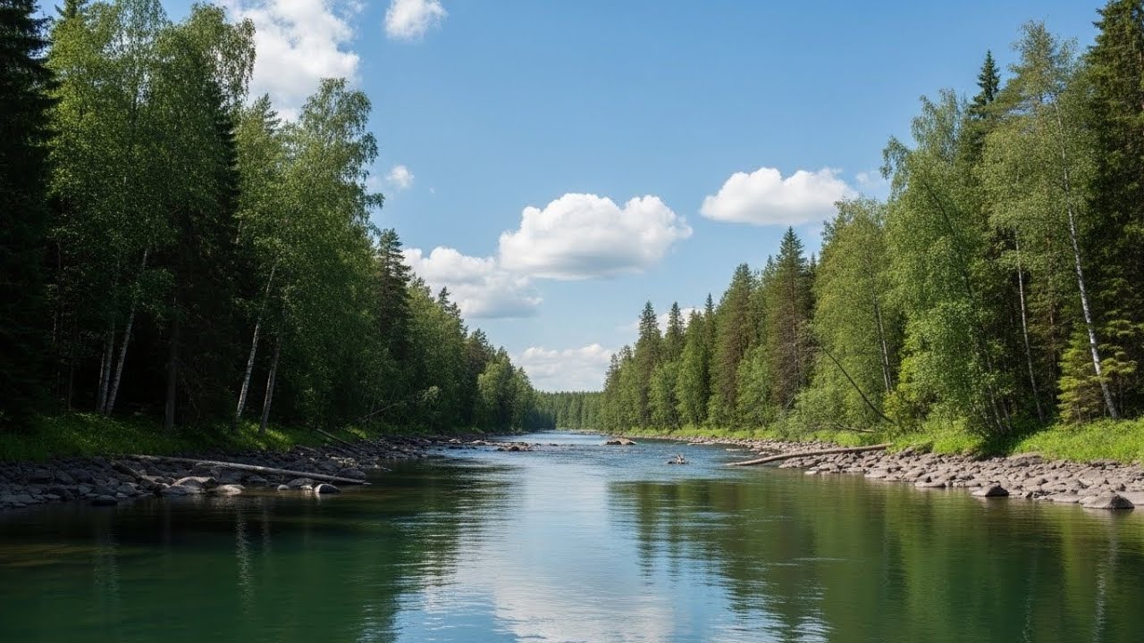 Flowing River Ambience 🌊 Peaceful Sound for Meditation, Focus, and Deep Relaxation #504