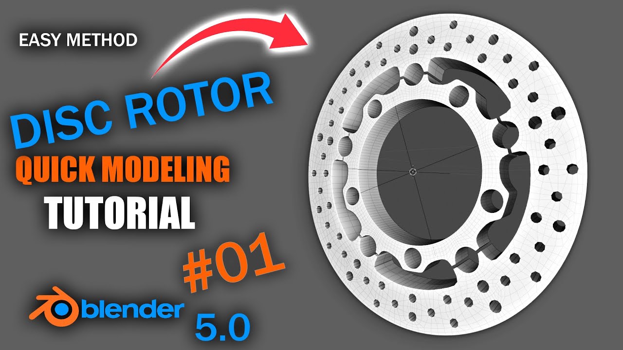 Easy Disc Rotor Modeling in Blender 5.0 Hard Surface Basics