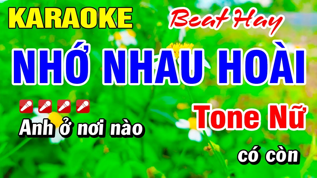 Karaoke Nhớ Nhau Hoài (Beat Hay) Tone Nữ Nhạc Sống Mới | Hoài Phong Organ