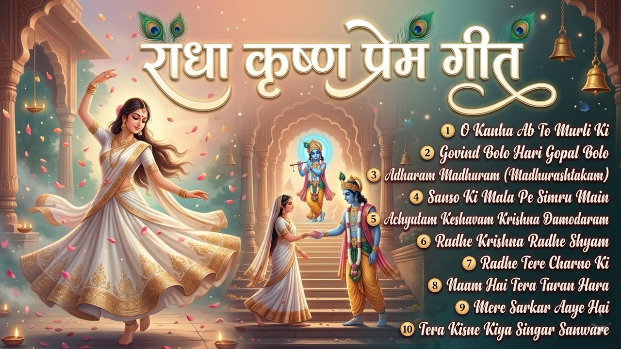 Radha Krishna Prem Geet 🌸 | Nonstop Krishna Bhajan Jukebox | Heart Touching Devotional Songs | 4K