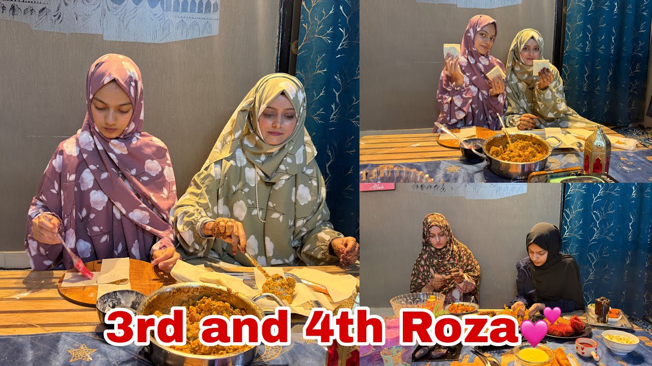 3rd & 4th Roza💕Sehri to iftar vlog 💕Chicken pockets 😋#meenazfam #iftar#sehri#ramadan #family #recipe