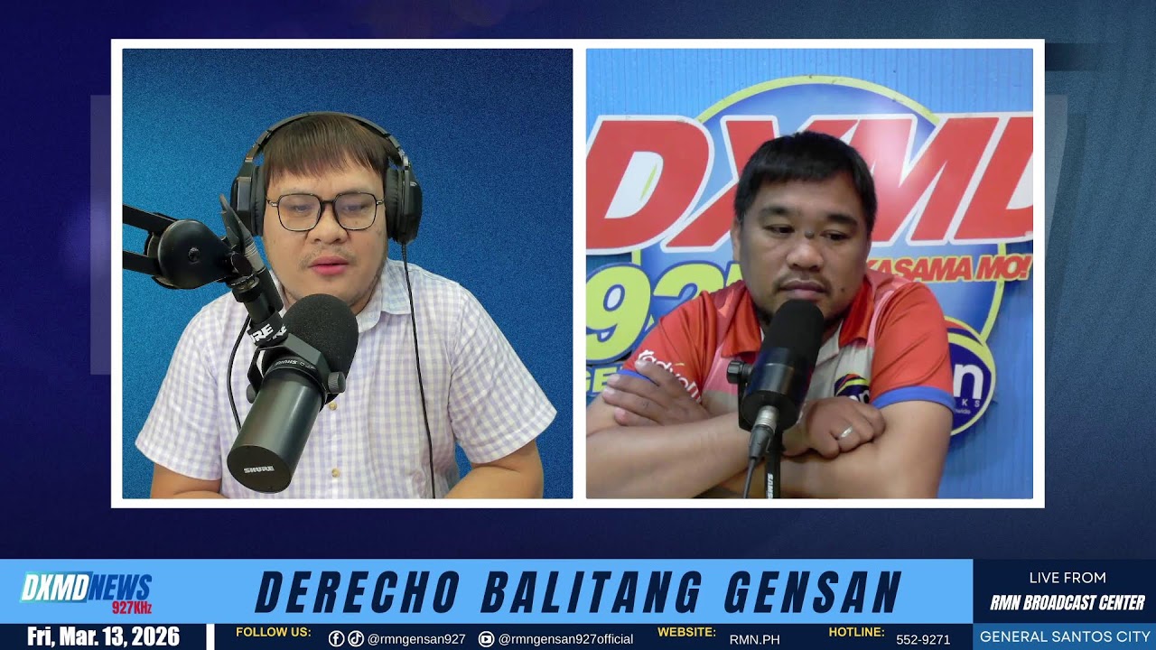 Derecho Balitang General Santos | Mar. 13, 2026 | 6:00AM - 6:30AM