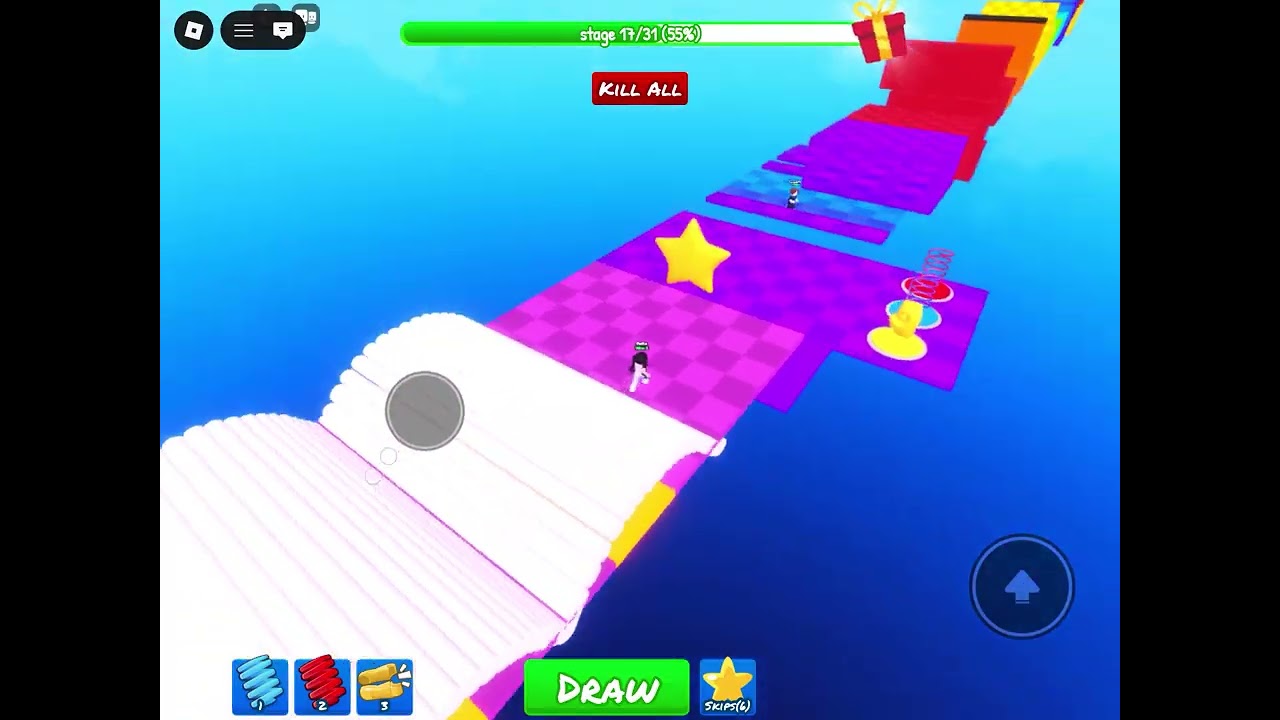 Playing a draw Obby on Roblox ( I quitted)