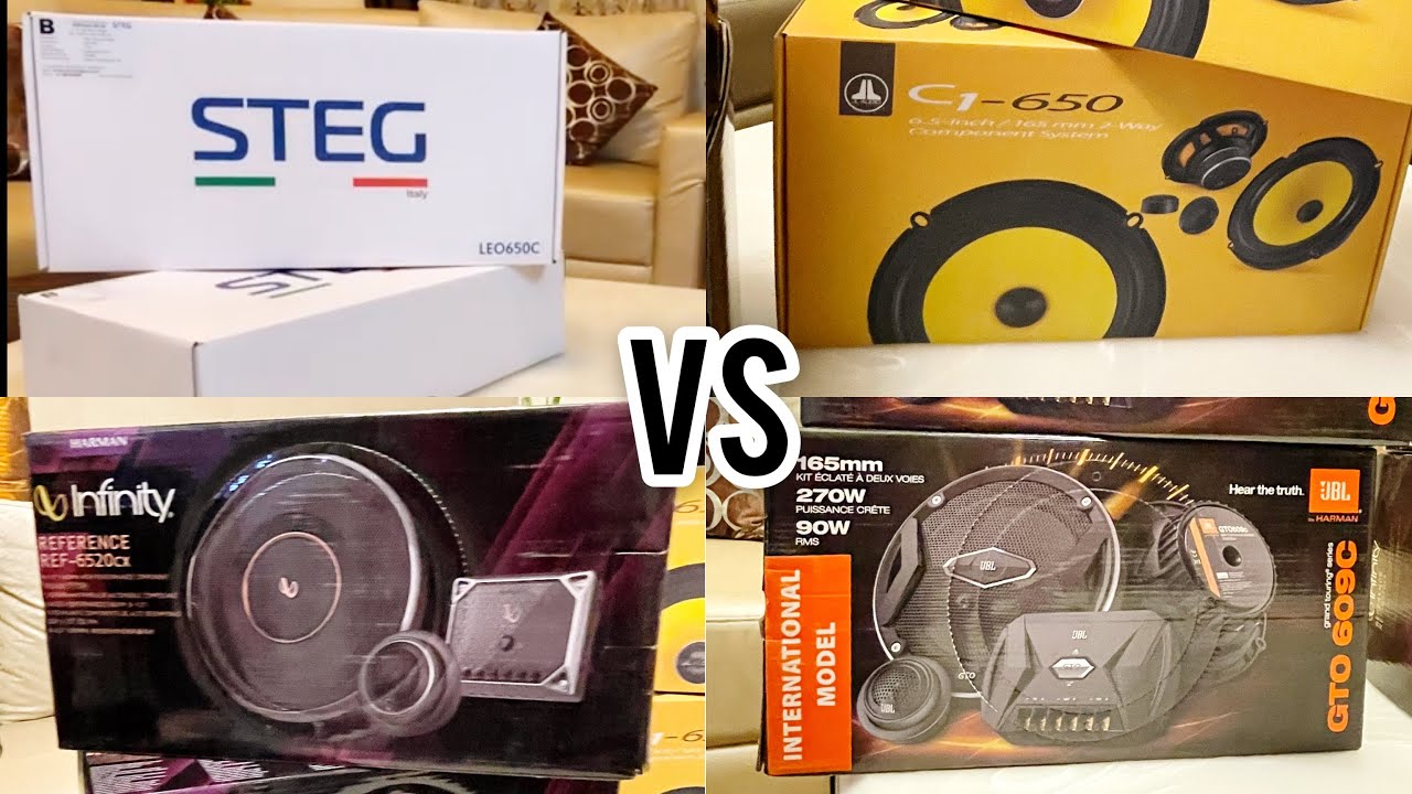 Ground Zero Components | JBL GTO 609c VS Infinty Reference 6520 | JL AUDIO C1-650 VS Steg Leo 650C |