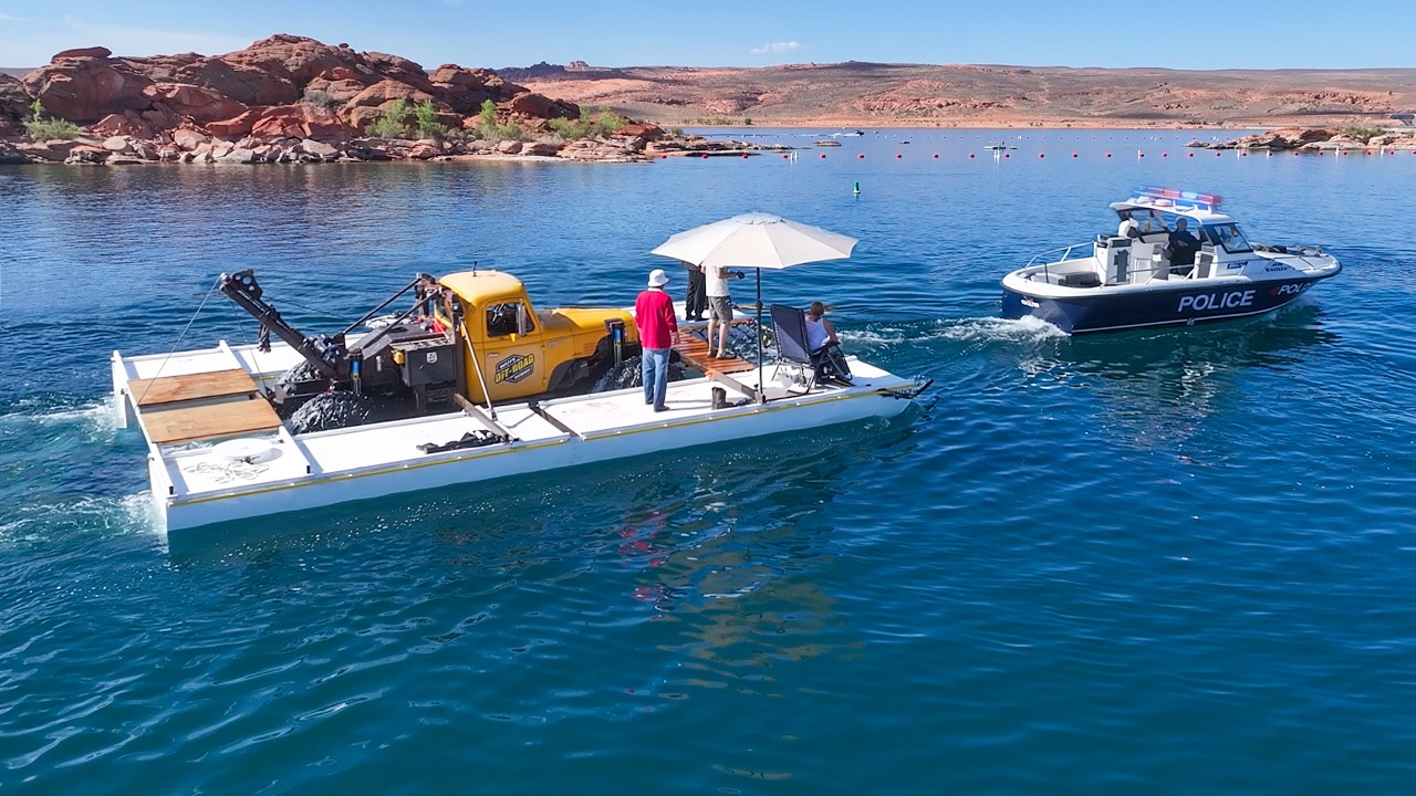 I Drive The World's Largest Off Road Wrecker In A Lake