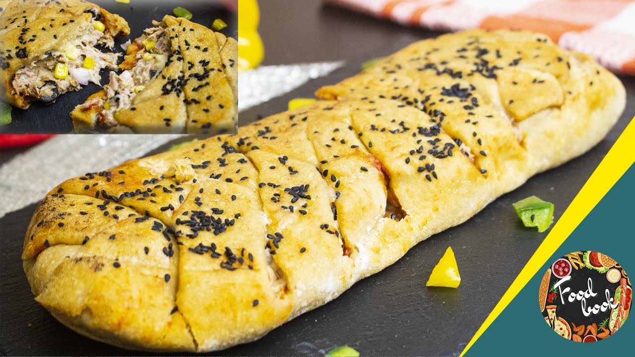 Whole wheat Bread with Easy Tuna Filling | Easy Healthy Whole-wheat Braided Bread | خبزا  بالتونة