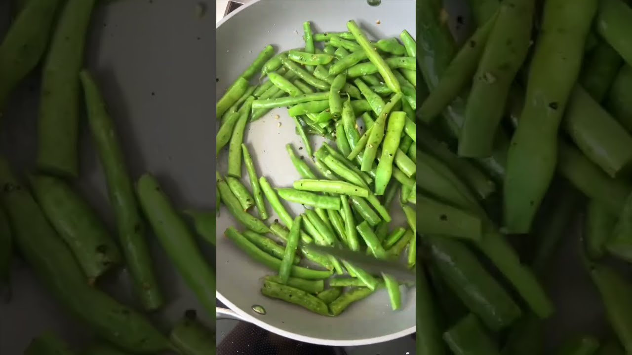 The BEST way to cook green beans 💚🧄✨