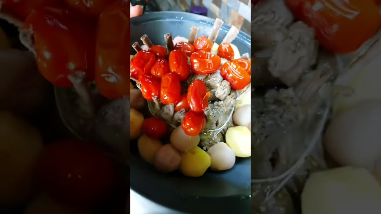 Couronne d'agneau au Thermomix  ضلعة الغنمي على شكل تاج ب ترمومكس