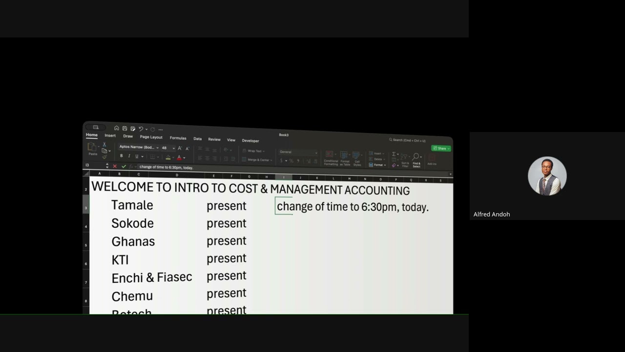 ADM303D INTRODUCTION TO COST AND MANEGEMENT ACOUNTING WEEK 1
