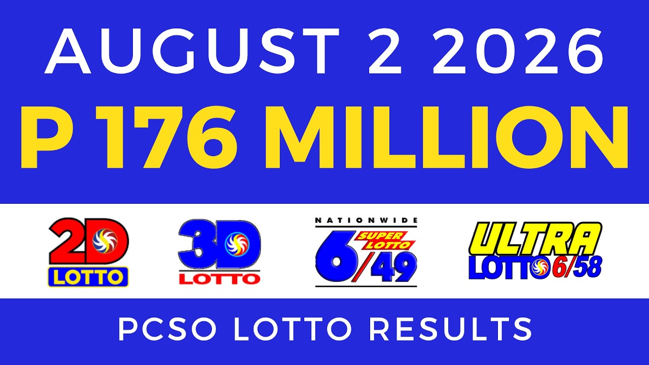 Lotto Result Today 9PM August 2 2026 PCSO