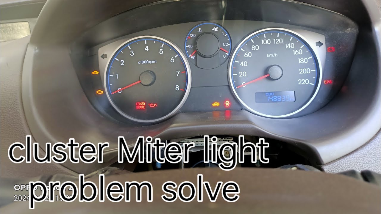 Hyundai i20 cluster Miter light problem solve