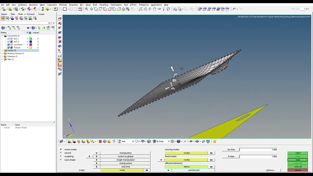 HyperMorph module in Hypermesh