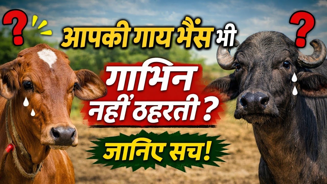 गाय भैंस का गाभिन ना ठहरना /Repeat Breeding /समाधान 