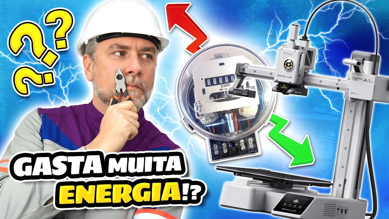Impressora 3D Gasta Muita Energia? Teste Real com a Bambu Lab A1 Mini!