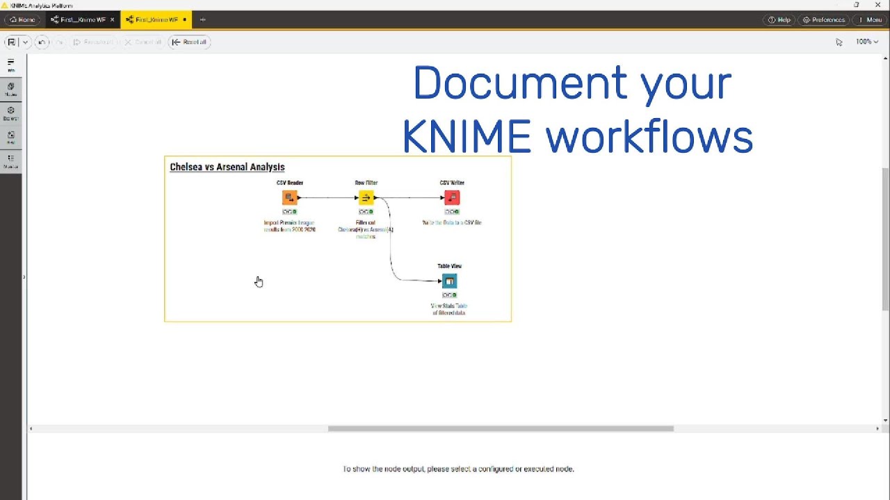 Documenting Your KNIME workflows