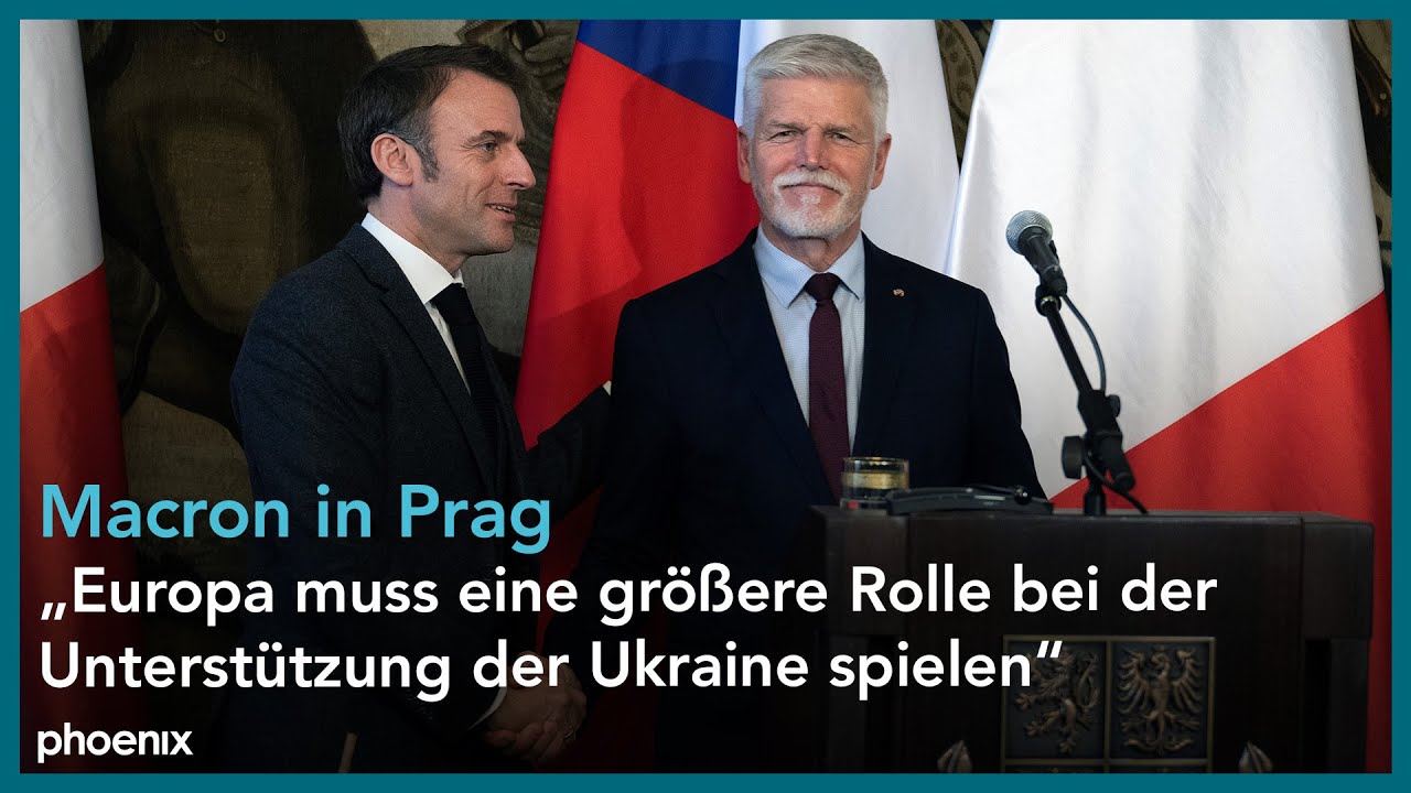 Ukraine-Hilfen: Präsidenten Macron & Pavel beraten in Prag über Unterstützung | 05.03.24