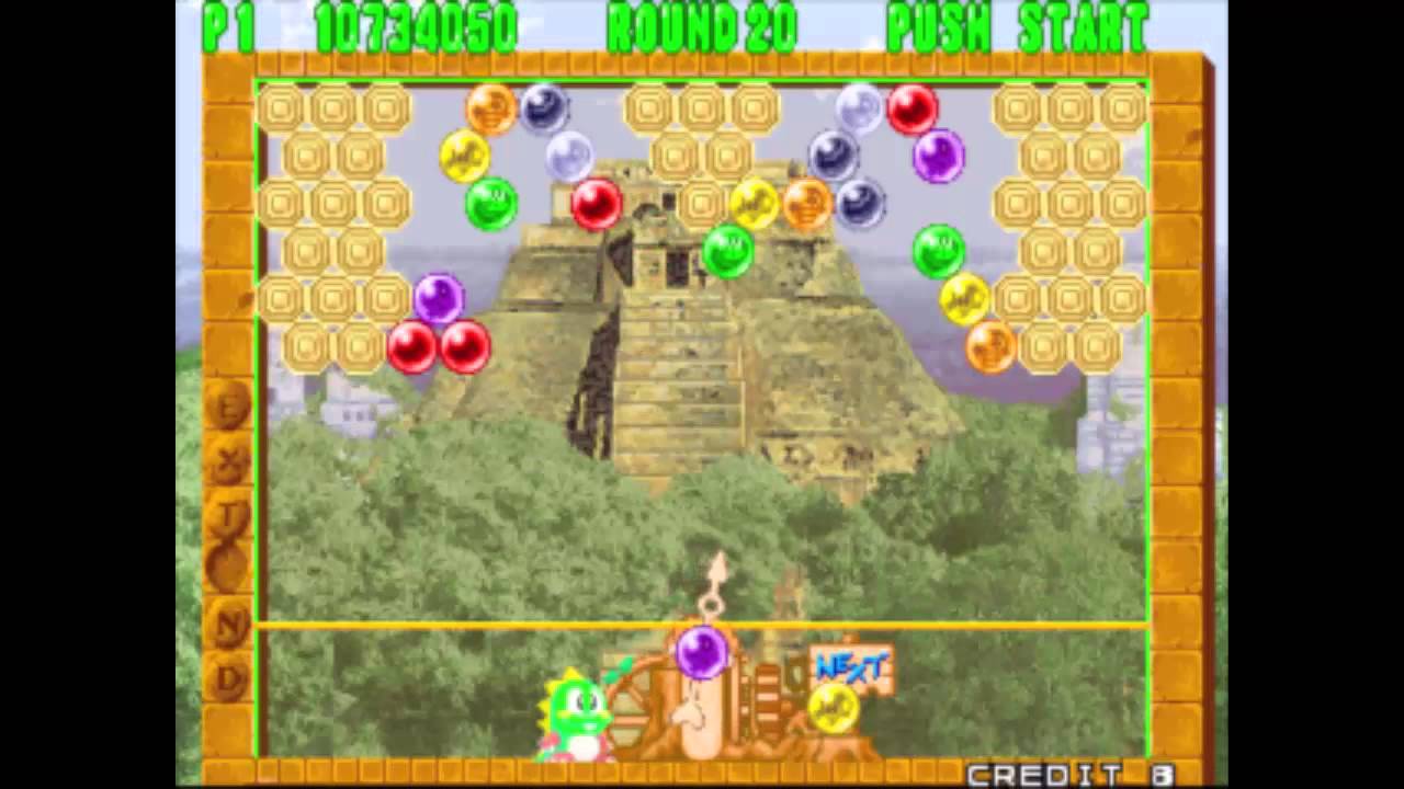 Puzzle Bobble 2 Puzzle Mode: No miss clear (B, D, G, L, R, X)