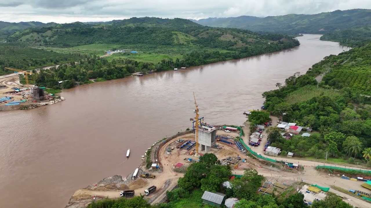 VISTA PANORÁMICA DE DOVELAS CERO , MARGEN IZQUIERDO Y DERECHO, CONSTRUCCIÓN DEL PUENTE TARATA 
