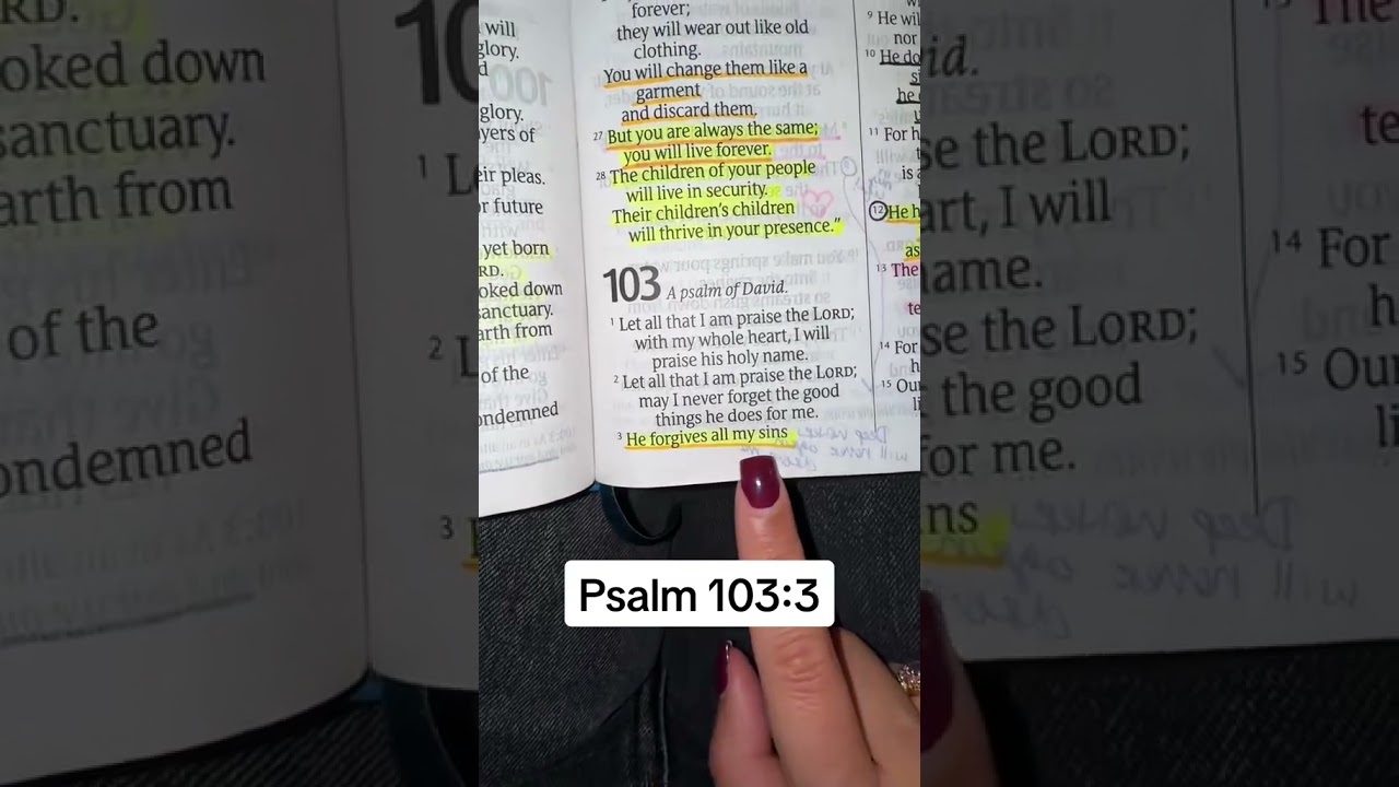Psalm 103:3 &ndash; Forgiven and Healed by God ❤️