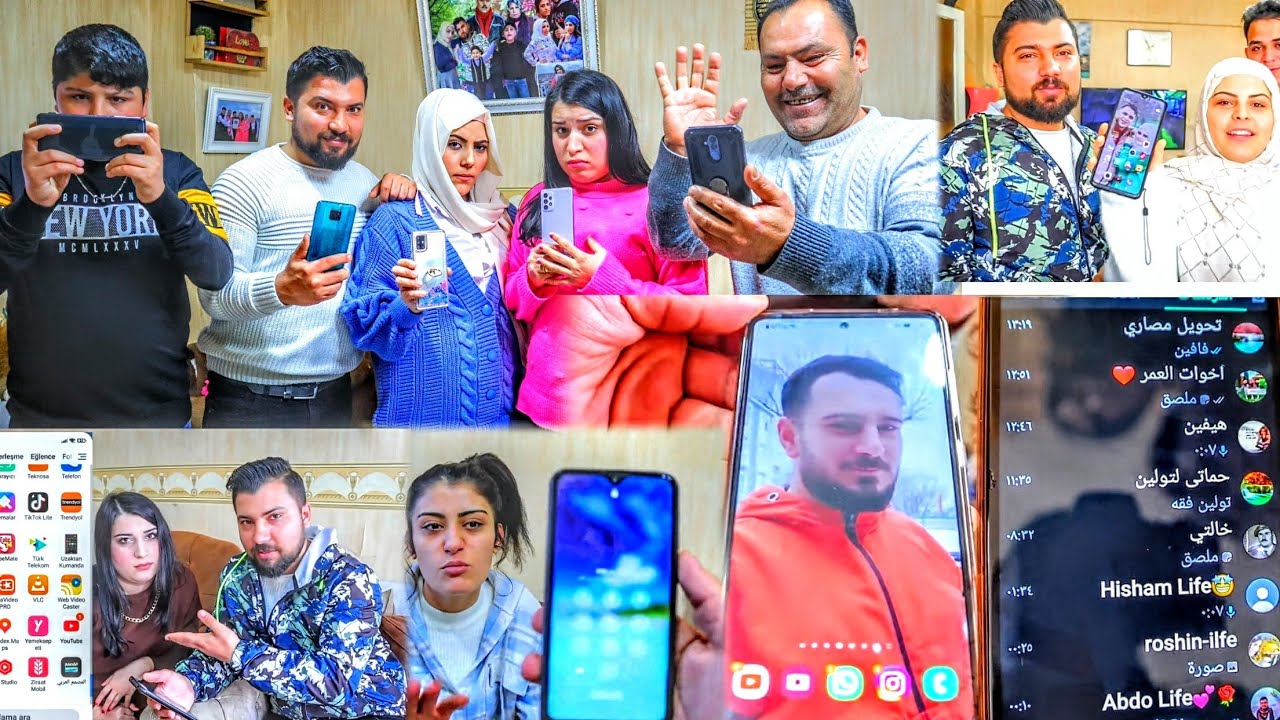 فتشنا تلفونات العيلة طالعنا أسرار الكل 😯محادثات الواتساب وكل صور المعرض وشوفو كل واحد شو في بتلفونو