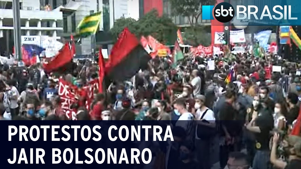 Protestos contra o governo do presidente Jair Bolsonaro | SBT Brasil (29/05/21)