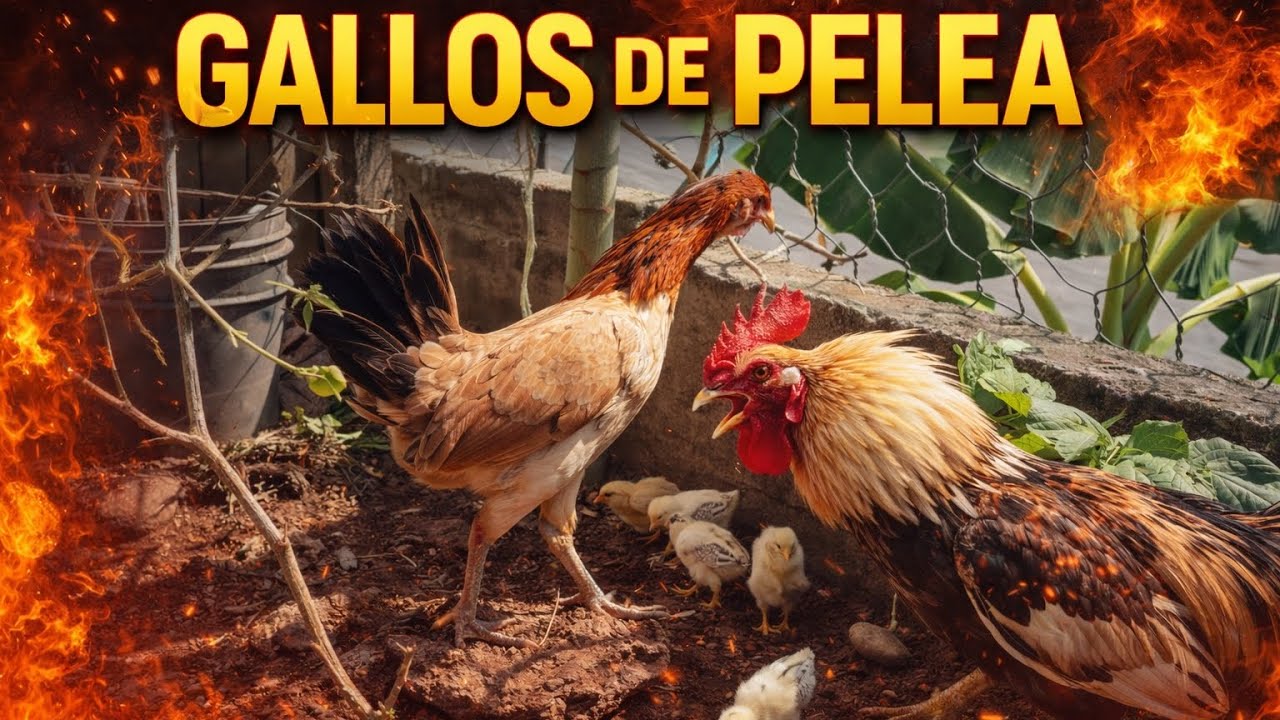 Pollitos de gallo de pelea 