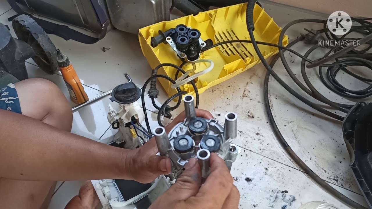 cara benerin/service mesin cuci mobil pompa jet spray karcher - how to fix jet spray pump