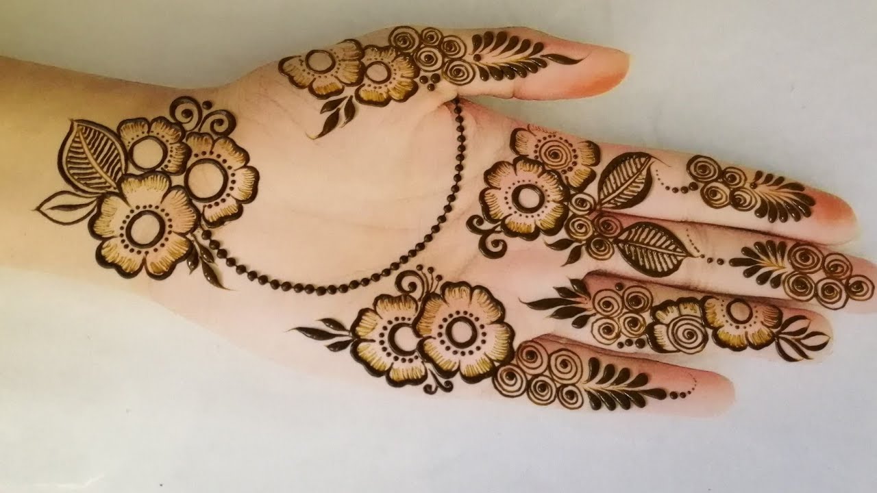 Very Easy simple basic mehndi design for beginners | Eid special full hand easy henna design.