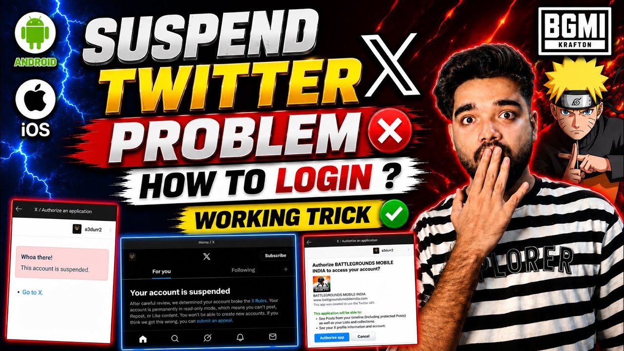 How To Login With A Suspended Twitter Account In BGMI🔥100% Fix For BGMI Twitter Suspended ID Login❤️
