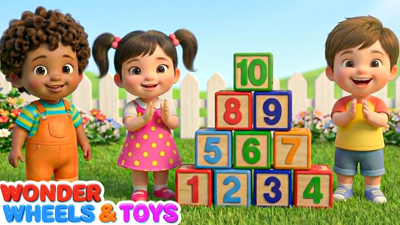 Learn Numbers 1–10 with Wooden Number Blocks in Fun Play - Building a Giant Number Pyramid!