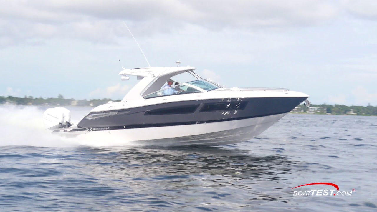Four Winns Horizon 350 OB (2019-) Test Video - By BoatTEST.com
