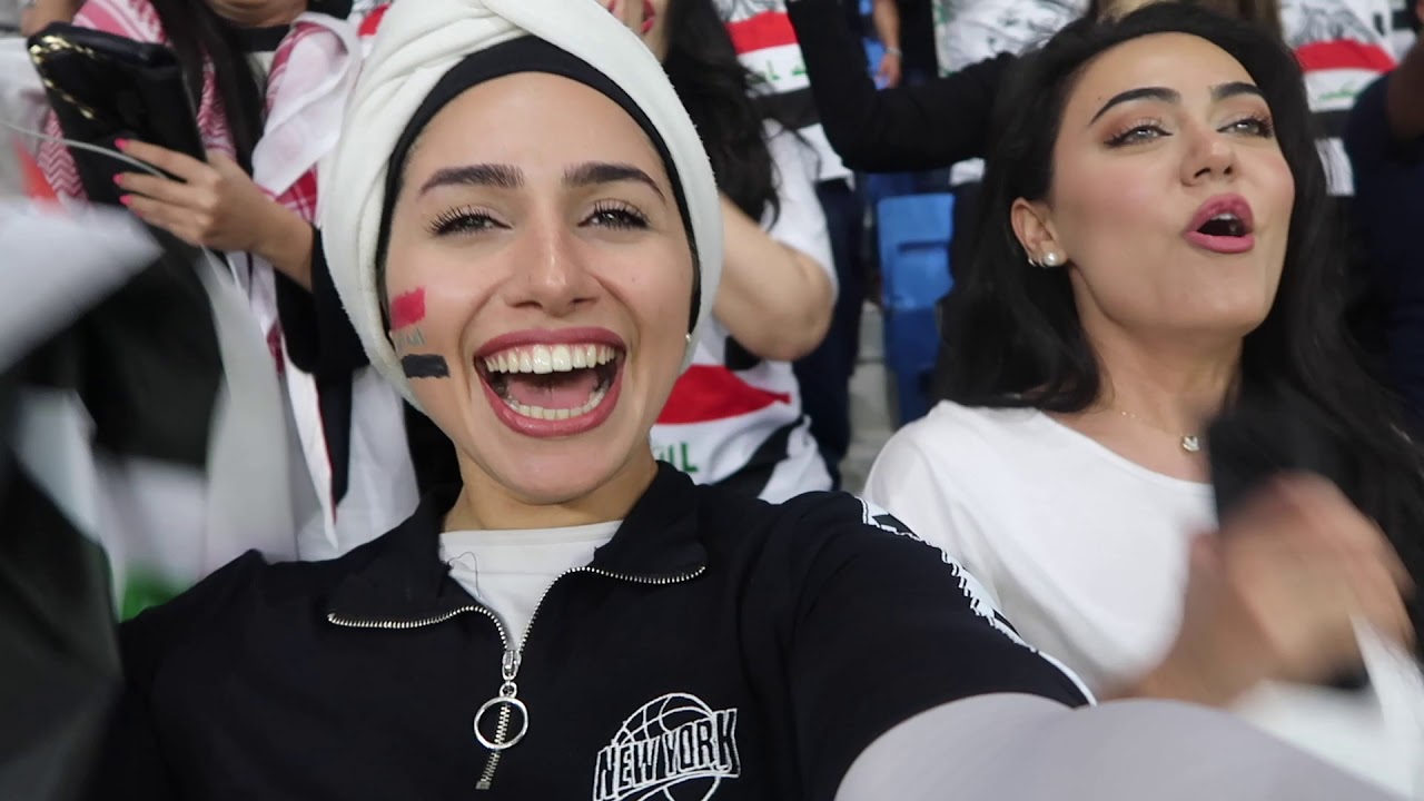 رحنا نشجع المنتخب الوطني في كاس اسيا ... مباراة العراق و ايران