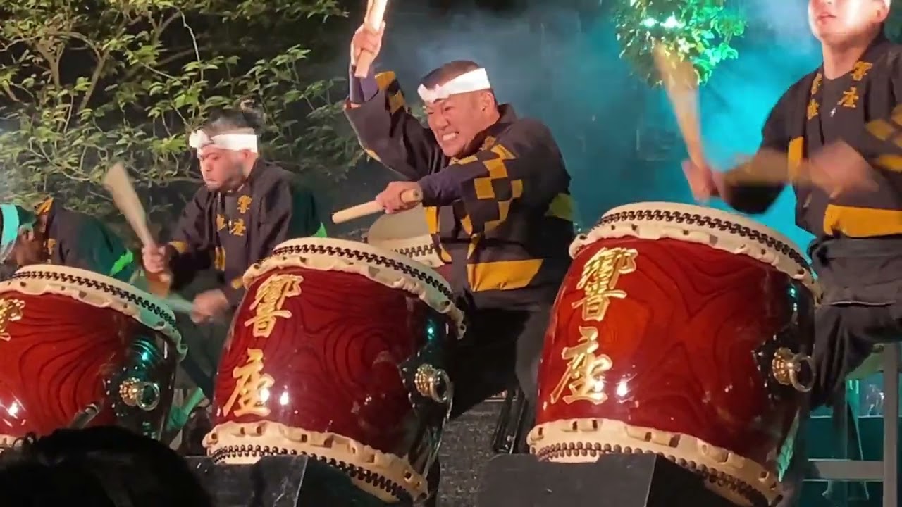 【響座】（迫力の大太鼓）和太鼓 おかげ祭り2022 HIBIKIZA Japanese Drum Wadaiko TRADITION（iphone11撮影・無編集）