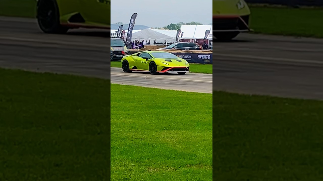 INSANE SOUND! LAMBORGHINI HURACUN STO RAPID ACCELERATION AT SUPERCAR FEST! #shorts #viral #trending