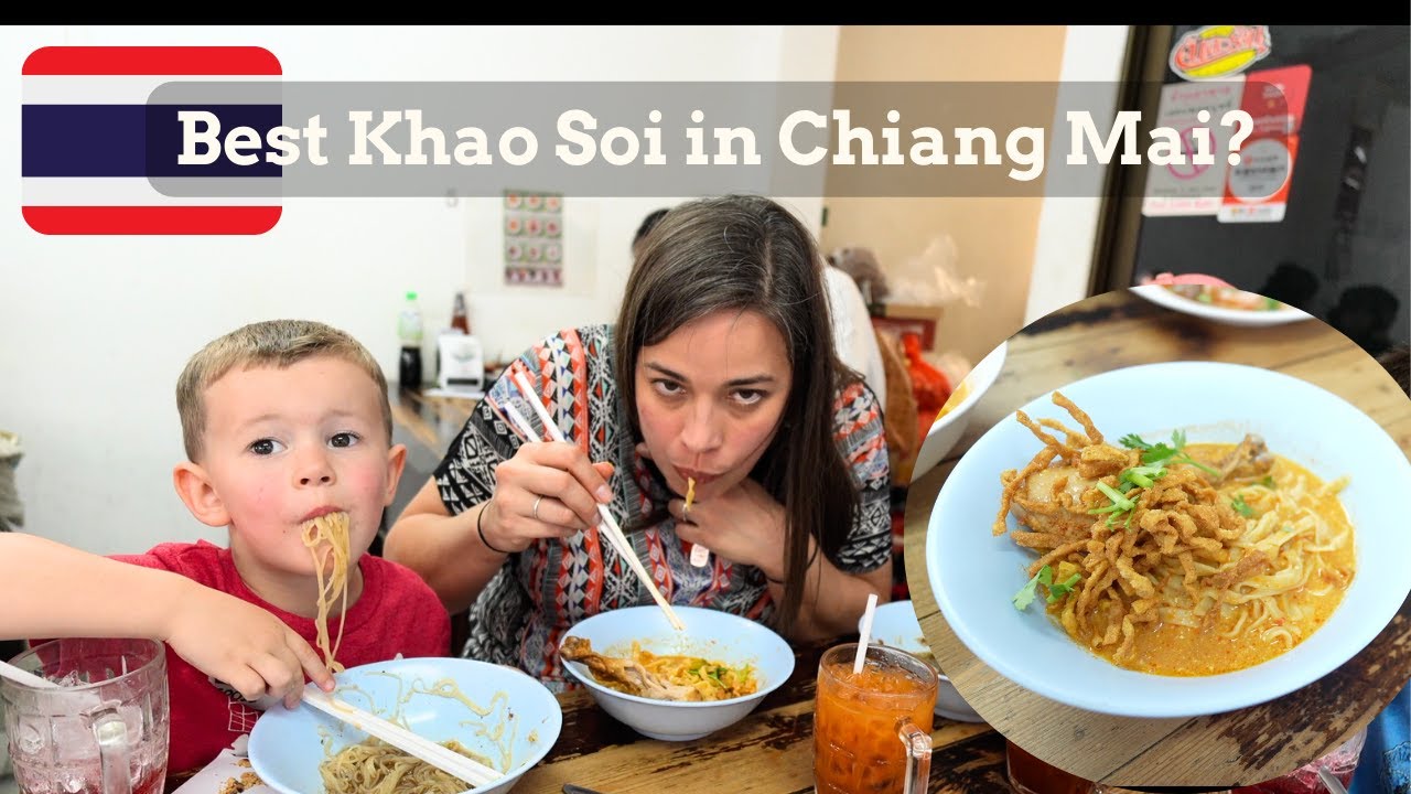 Foreigners try KHAO SOI in CHIANG MAI THAILAND | Locals love this place