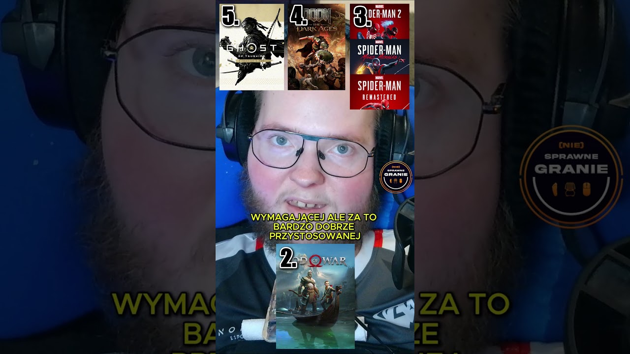MOJE TOP 5 DOSTĘPNOŚCI W GRACH #gaming #games #pcgaming #disabledcreator #disabledgamer #ranking