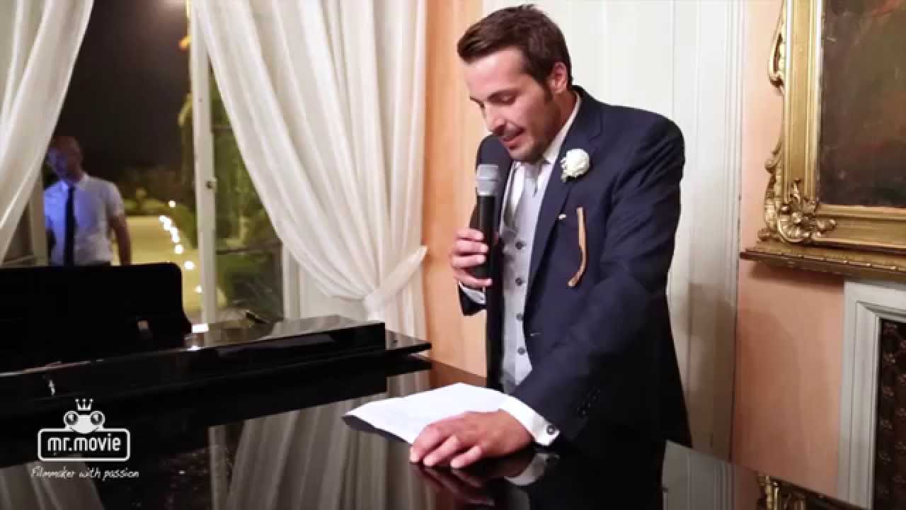 Il discorso di Gianluca al matrimonio di Irene e Roberto a Villa Orsini Colonna