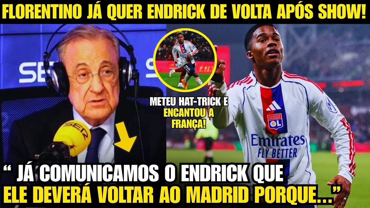 🚨EITA! OLHA A FORTE DECLARAÇÃO DO PRESIDENTE DO REAL APÓS SHOW DE ENDRICK NA FRANÇA HOJE!