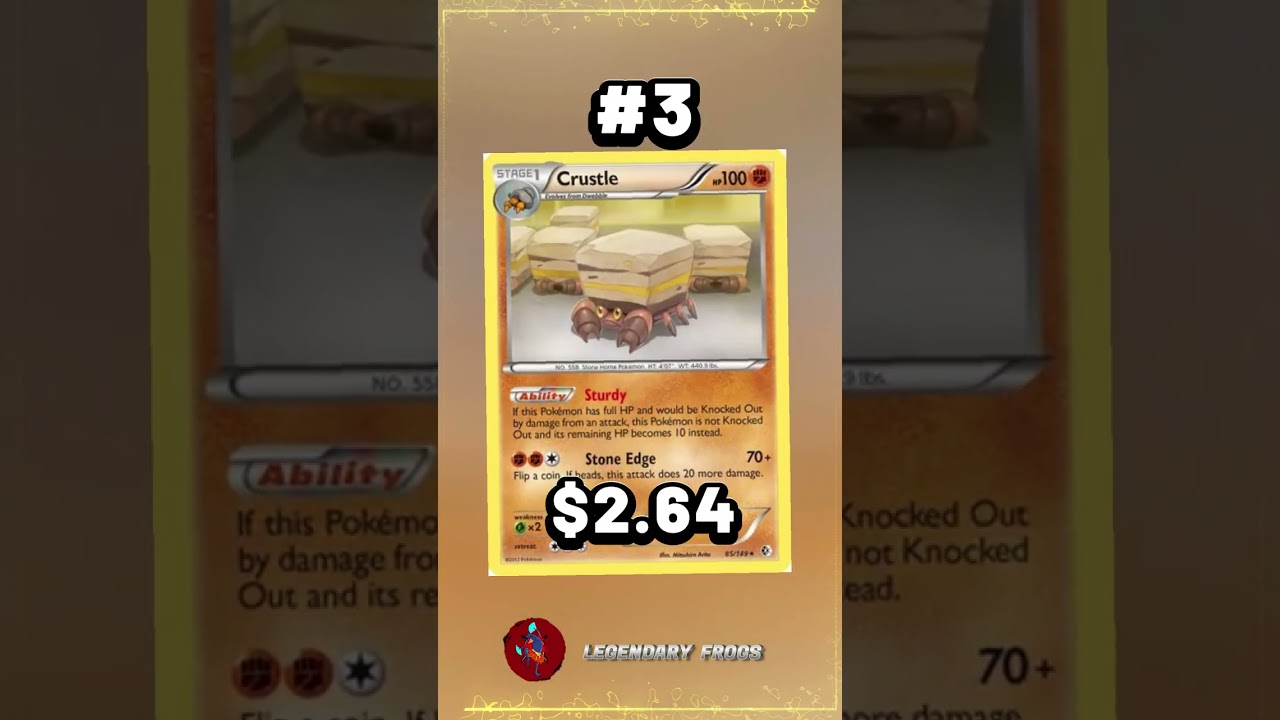Top 5 Crustle Pokemon Cards #shorts #crustle #top5 #pokemoncards