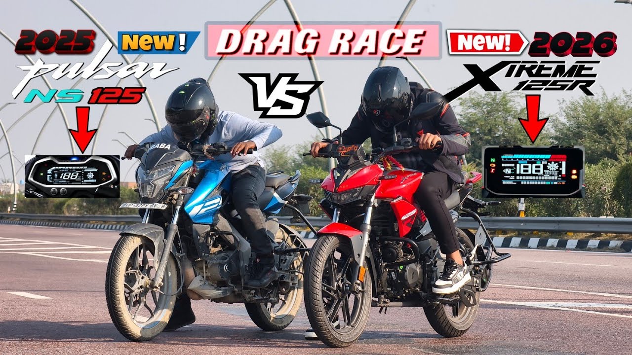 2026 Hero xtreme 125R vs 2025 Pulsar NS125. | Drag Race. Winner? ||Top speed battle ☠️||
