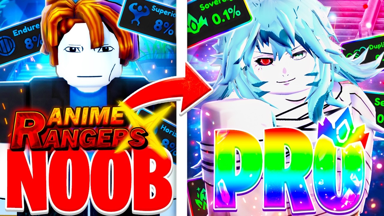 Going From a NOOB To 0.1% SECRET In Anime RE:Rangers X!