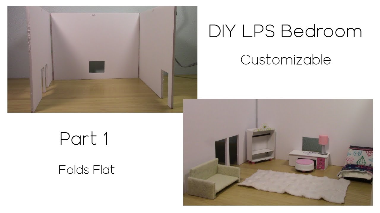 DIY: LPS Bedroom Part1 (foldable bedroom set)