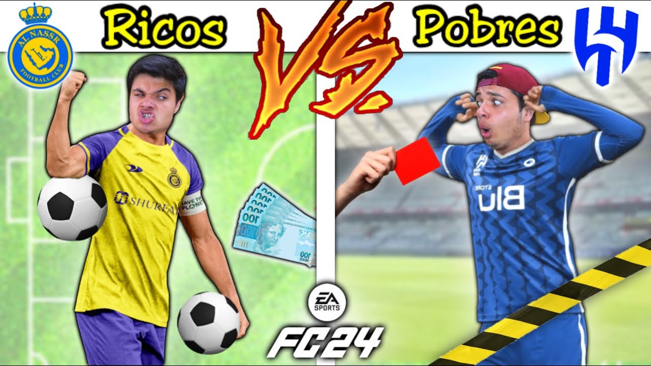 RICOS VS POBRES JOGANDO FIFA 24 NO PLAYSTATION #22 (NEYMAR VS CRISTIANO RONALDO)