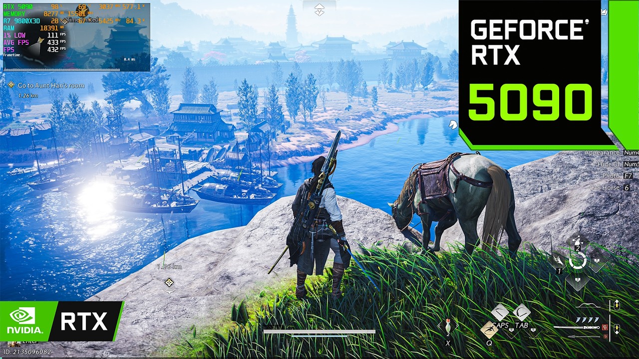 Где встречаются ветры: RTX 5090 | 700 FPS (4K, максимальные настройки, DLSS включен / FG включен)