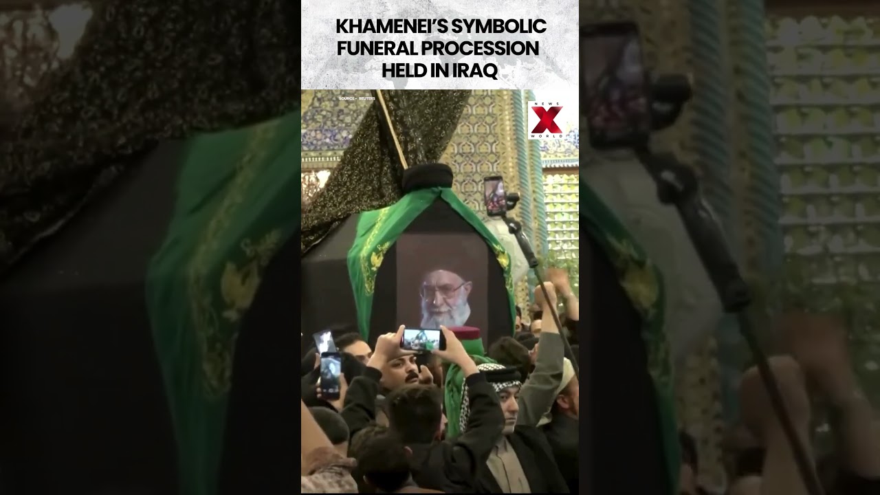 #iraq | Iran Supreme Leader Khamenei Honored In Controversial Najaf Funeral Procession #shorts #iran