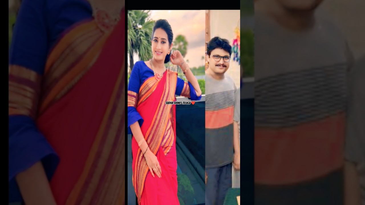 🌟 Telugu Actress Meena Vasu family ❤️#shorts #ytshorts #meenavasu #trendingshorts #viral #youtube