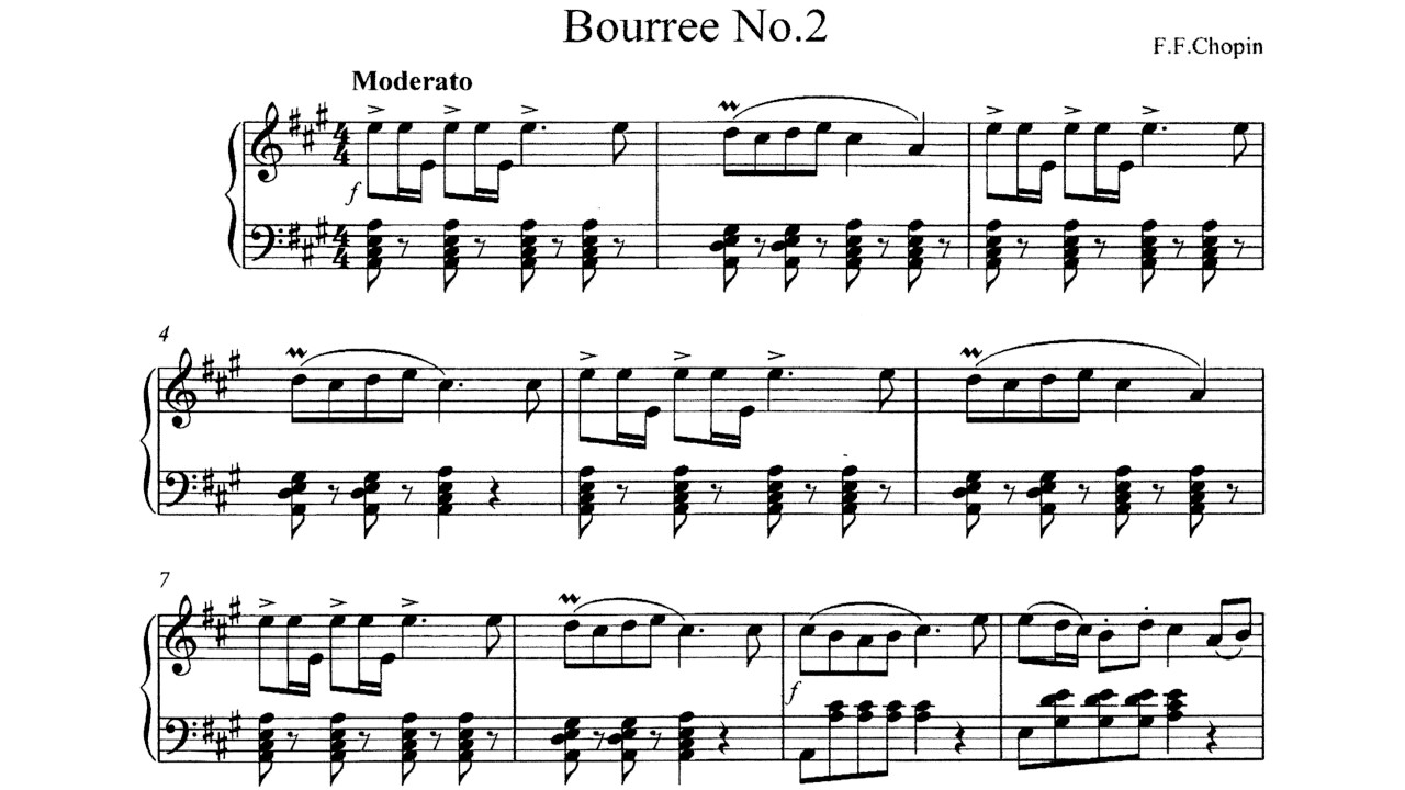 2 Bourr&eacute;es (Chopin)
